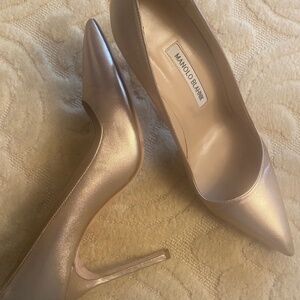 Rose gold pumps